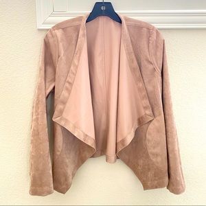 BB Dakota - reversible blush faux leather / suede jacket